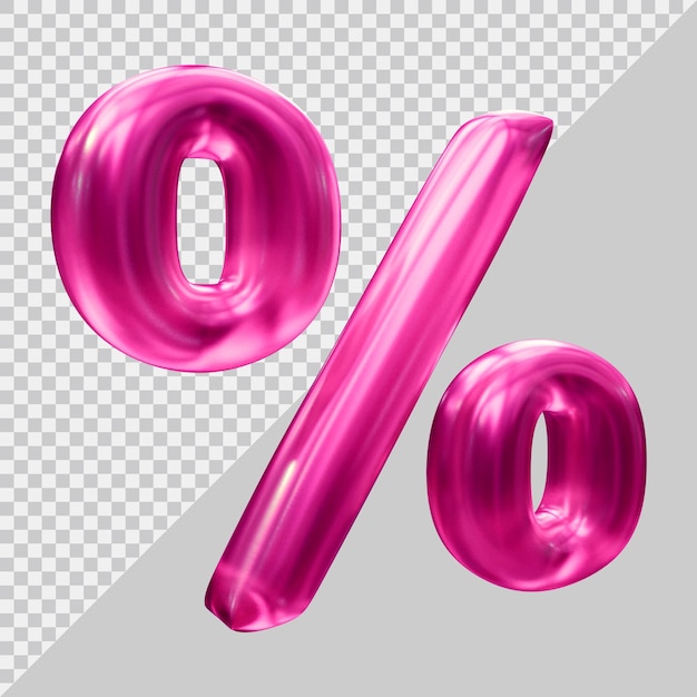 Prozentsymbol in 3d-rendering
