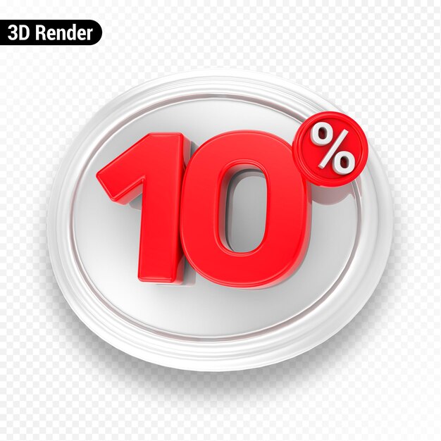 Prozentzahl 3D Render