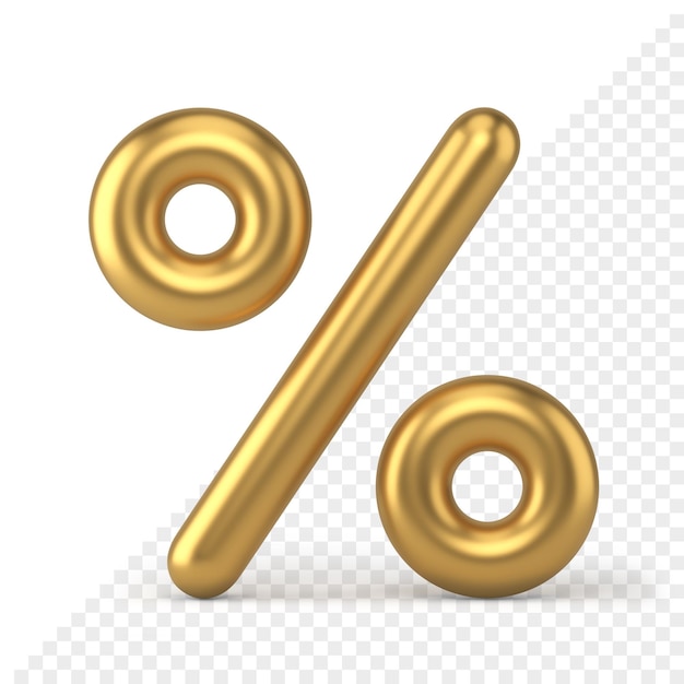 Prozentzeichen 3D-Symbol