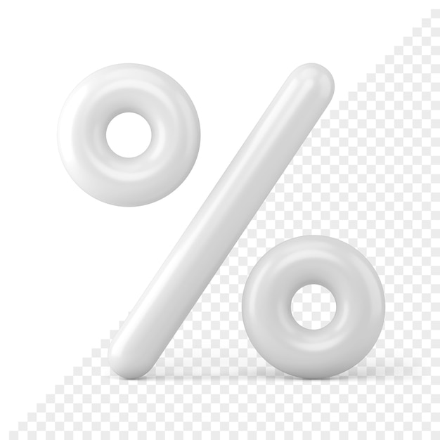 Prozentzeichen 3D-Symbol