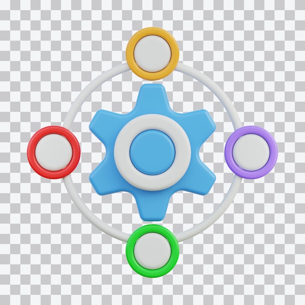 Prozessdiagramm 3d-Bild
