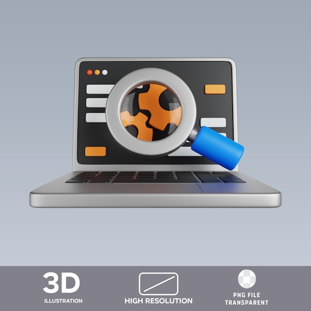 Prueba de software PSD 3D Ilustración