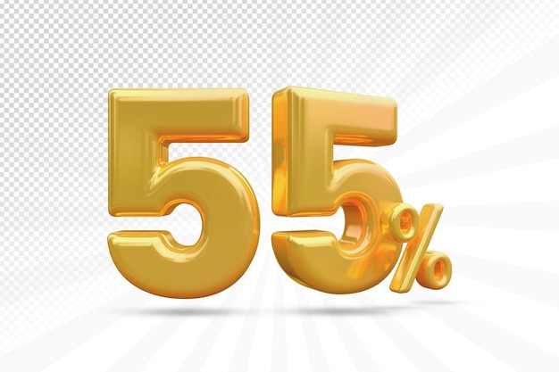 PSD 15 Prozent Gold-Angebot in 3D-Rendering