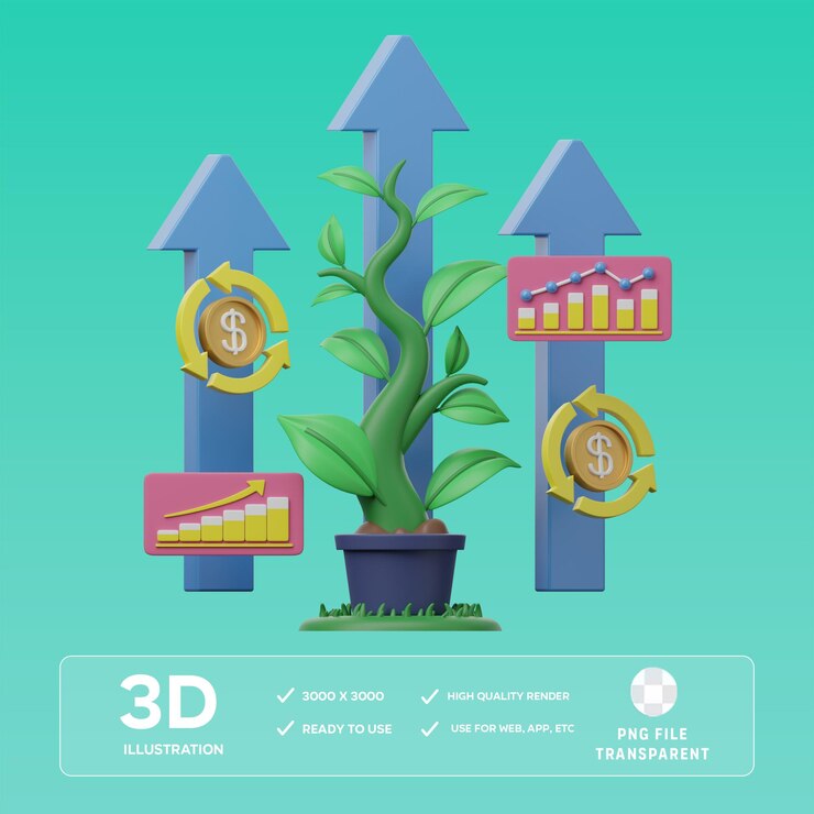 PSD 30 Retorno de la inversión Ilustrador en 3D