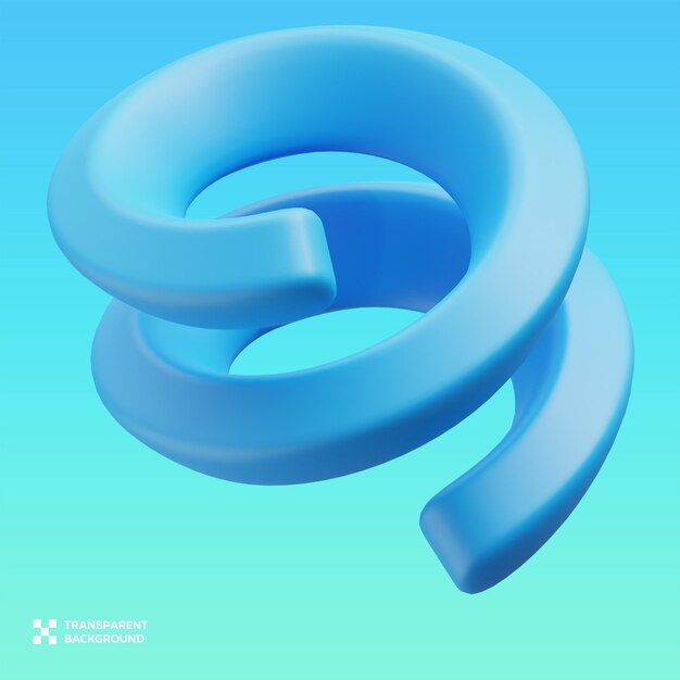 PSD 3D abstracto en espiral azul 3D Ilustración