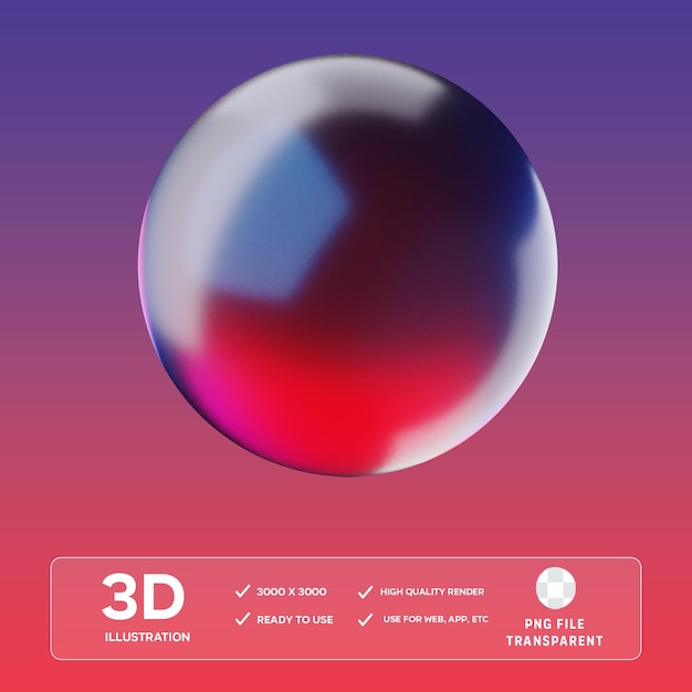 PSD 3D abstrakte flüssige 3D-Illustration