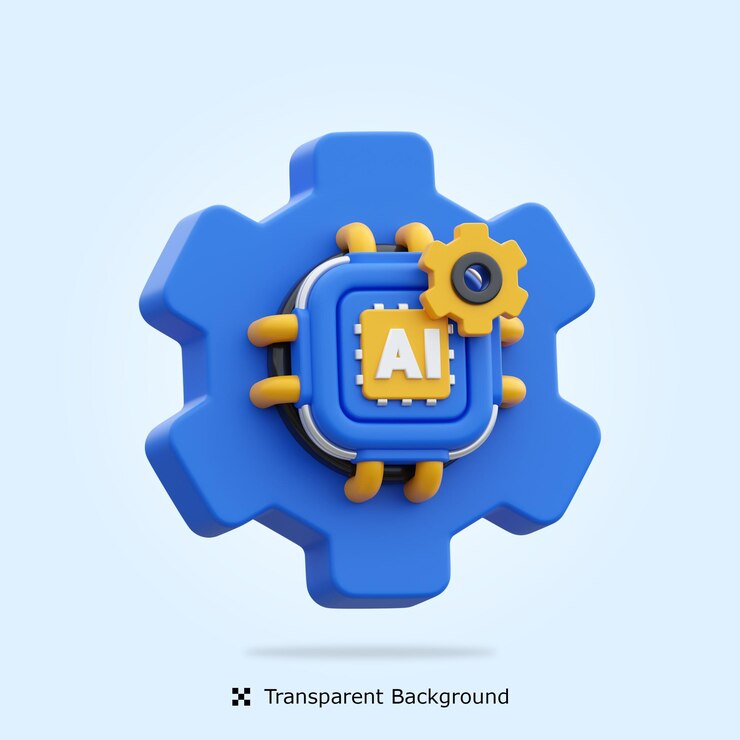 PSD psd 3d ai machine icon