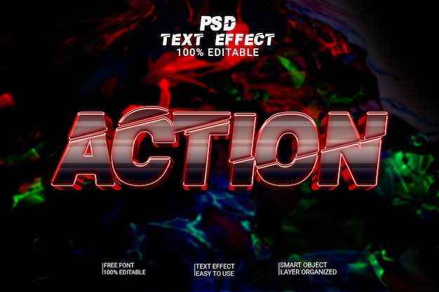 Psd 3d-aktionstexteffekt