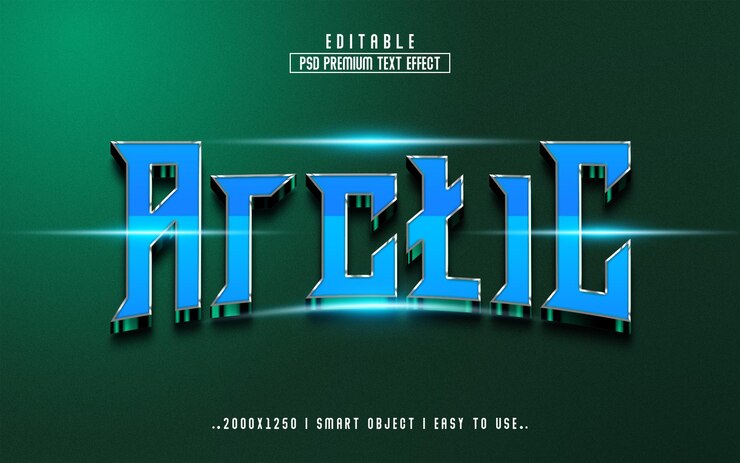 PSD psd 3d alien estilo de efecto de texto psd editable