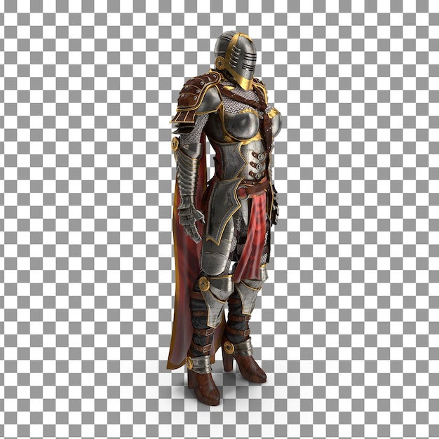 PSD 3D Armadura Medieval em fundo isolado e transparente