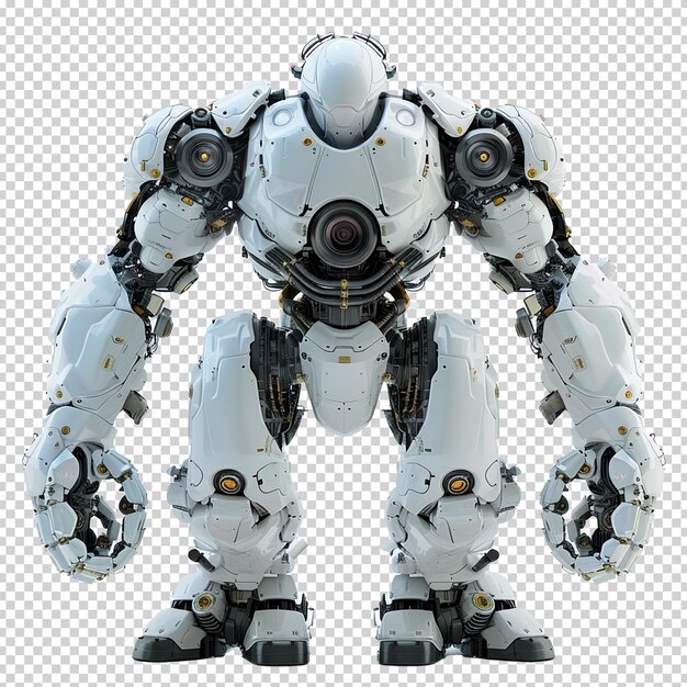 PSD psd 3d avatar de robot futurista aislado en un fondo transparente png creado por la ia