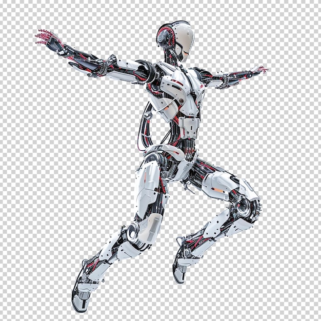 PSD psd 3d avatar de robot futurista aislado en un fondo transparente png creado por la ia