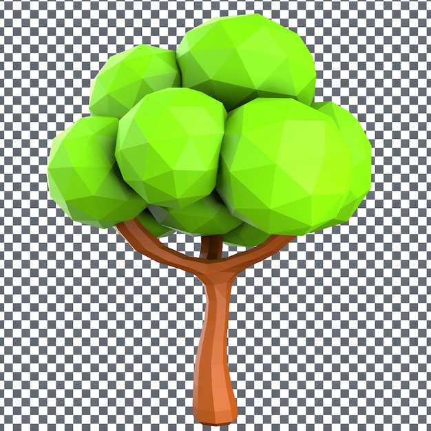 PSD 3D-Baum-Symbol auf isoliertem und transparenten Hintergrund