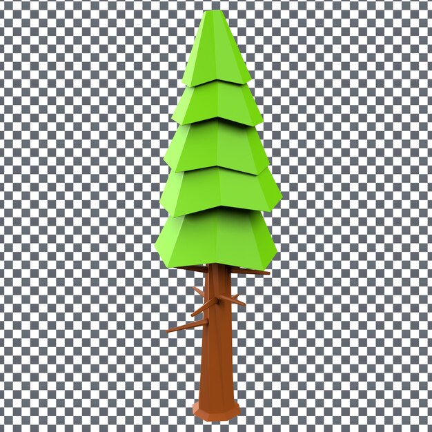 PSD 3D-Baum-Symbol auf isoliertem und transparenten Hintergrund
