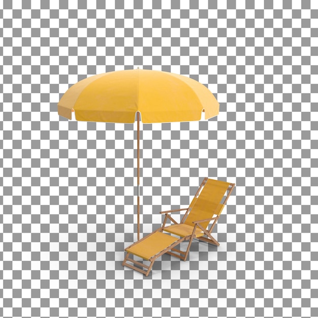 PSD 3D Beach Set-Symbol auf isoliertem und transparenten Hintergrund