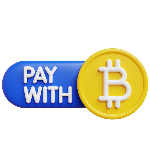 Psd 3d Bitcoin Payer Concept De Crypto-monnaie Illustration De Rendu 3d De Haute Qualité