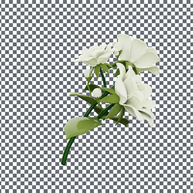 PSD 3D Blumen-Icon auf isoliertem und transparenten Hintergrund