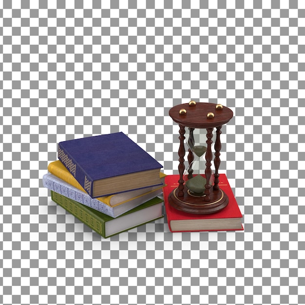psd 3d books top on isolated and transparent background