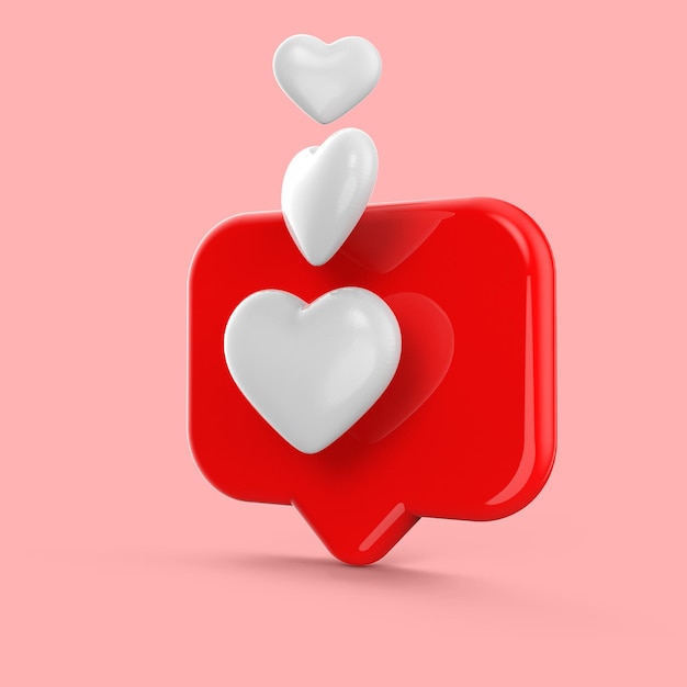 PSD 3d como conjunto de iconos de instagram psd transparente