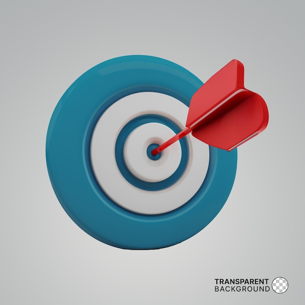 PSD 3d dart board for target with bullseye arrow