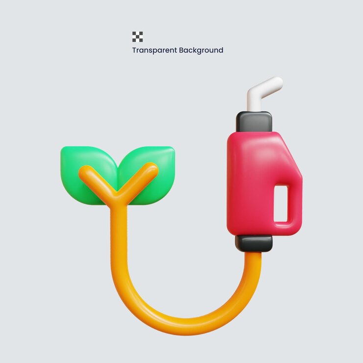 PSD psd 3d eco combustible concepto de ecología ilustración de renderización de alta calidad