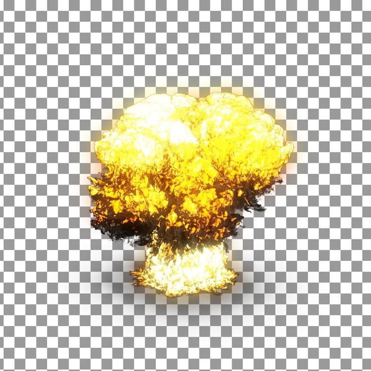 PSD psd 3d explosion top en un fondo aislado y transparente