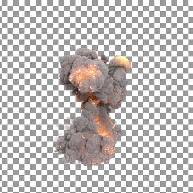 PSD 3D-Feuersymbol auf isoliertem und transparentem Hintergrund