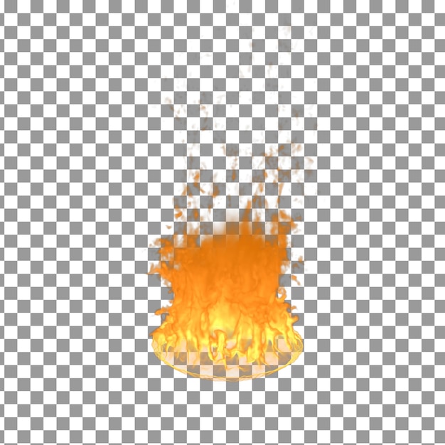 PSD 3D-Feuersymbol auf isoliertem und transparentem Hintergrund