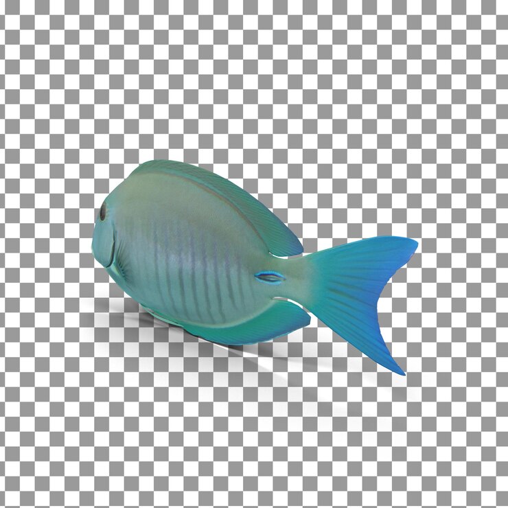 PSD psd 3d fish top en un fondo aislado y transparente