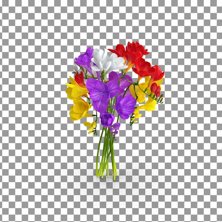 PSD psd 3d flower top su sfondo isolato e trasparente