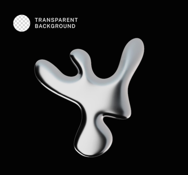 PSD 3D flüssige Chromblase