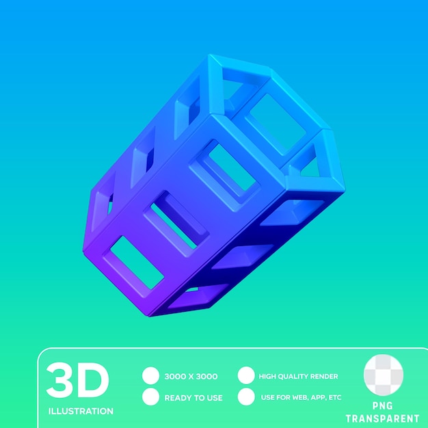 PSD psd 3d forme abstraite illustration 3d