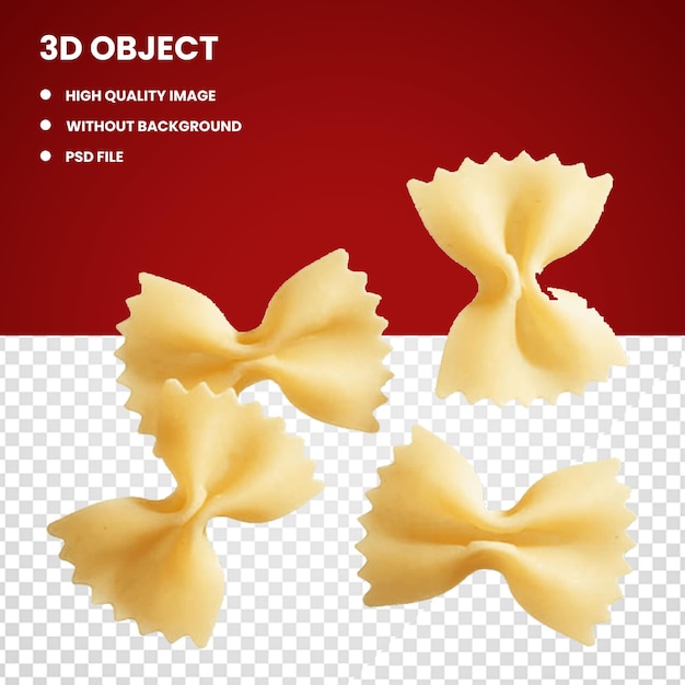 PSD psd 3d forme de pâte à tortellini