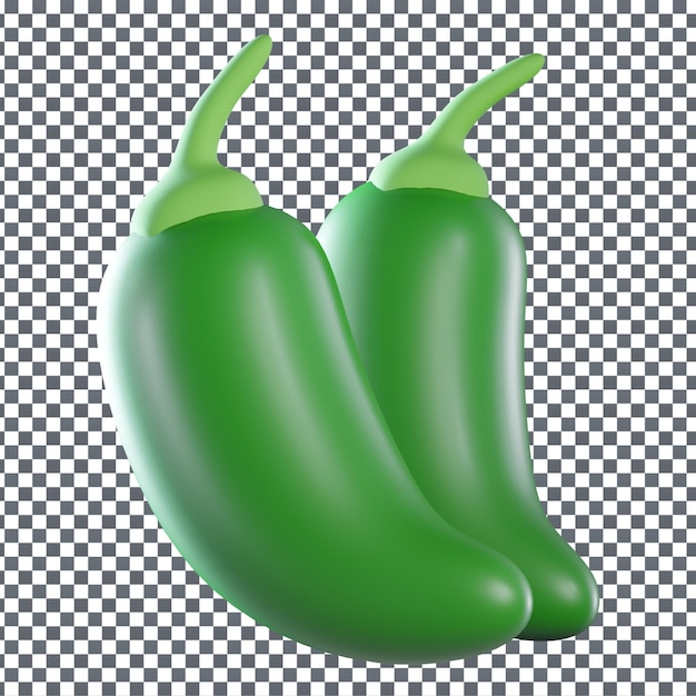 PSD 3D-Gemüse-Symbol auf isoliertem und transparenten Hintergrund