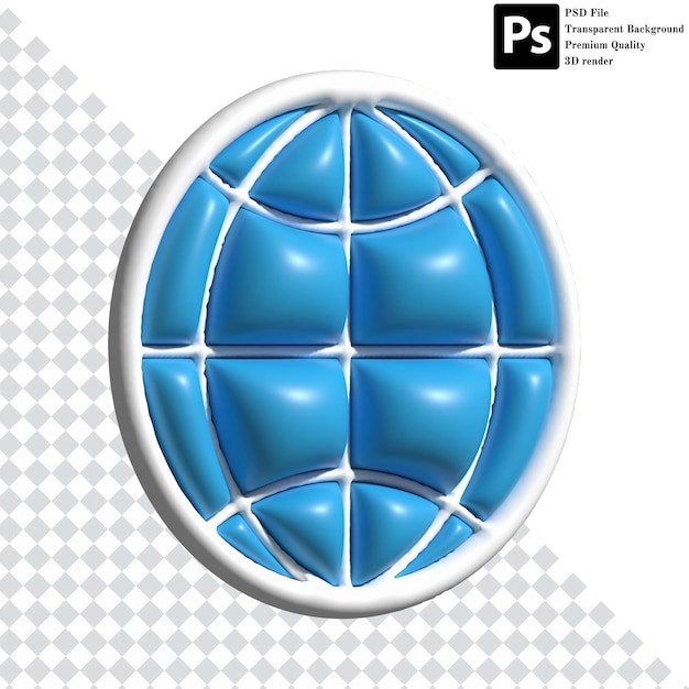 PSD 3D-Globus-Illustrationsdesign