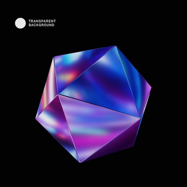PSD 3D-Gradient abstrakte Form Brutalistischer futuristischer Stil 3D-Illustration