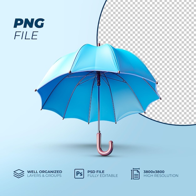 Psd 3d guarda-chuva png