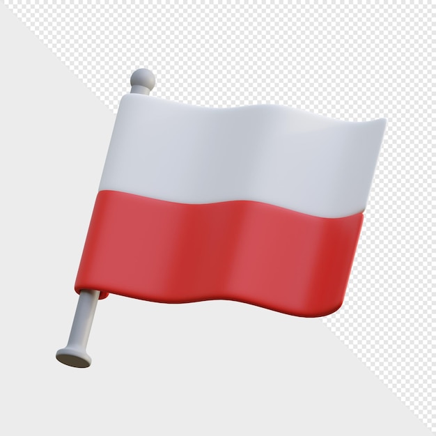 Psd 3d hace la bandera de polonia