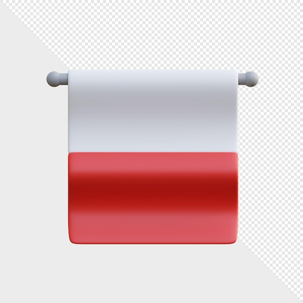 Psd 3d hace la bandera de polonia