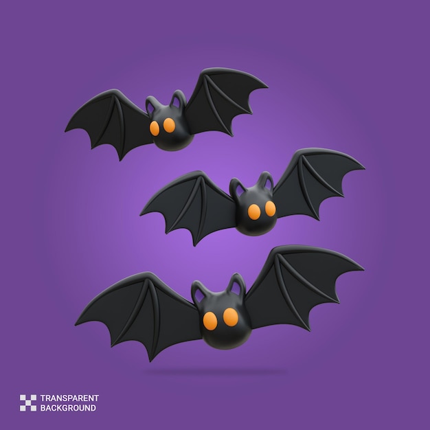 PSD 3D-Hallowen-Fledermaus-Symbol
