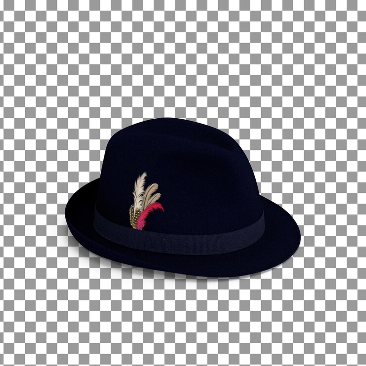 PSD psd 3d hat top en un fondo aislado y transparente