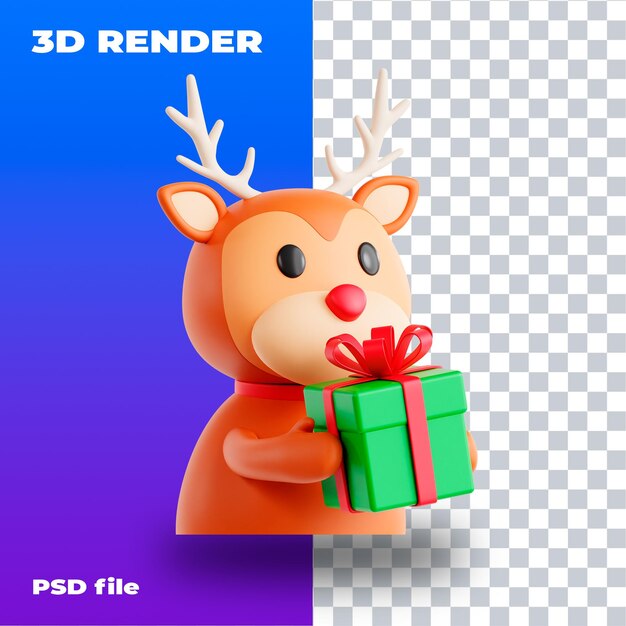PSD 3d icono 3d render de alta resolución Ilustración de Año Nuevo Navidad