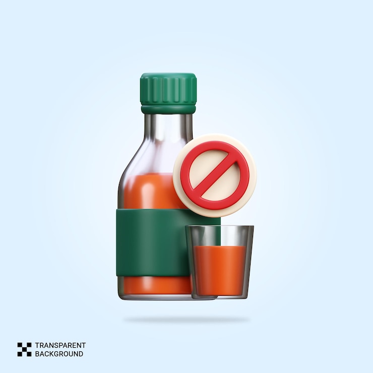 PSD psd 3d sin icono de alcohol