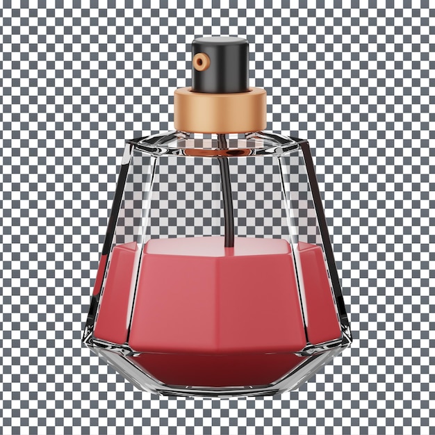 Psd 3d icono cosmético en fondo aislado y transparente