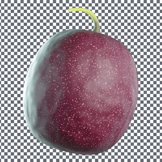 PSD 3D Icono de uva en fondo aislado y transparente