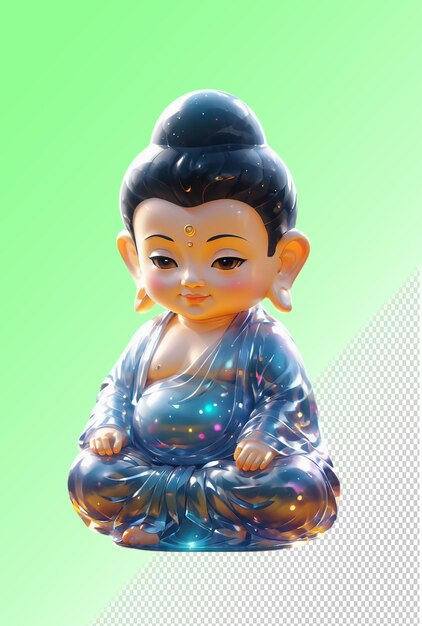 PSD psd 3d-illustration buddha isoliert auf durchsichtigem hintergrund