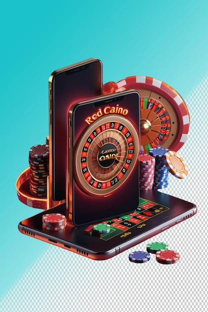 PSD psd 3d-illustration casino isoliert auf durchsichtigem hintergrund