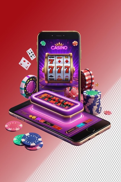 PSD psd 3d-illustration casino isoliert auf durchsichtigem hintergrund