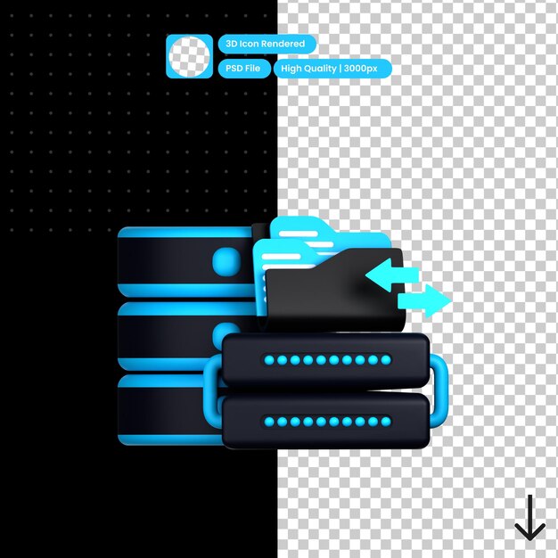 PSD psd 3d-illustration der speicherübertragung