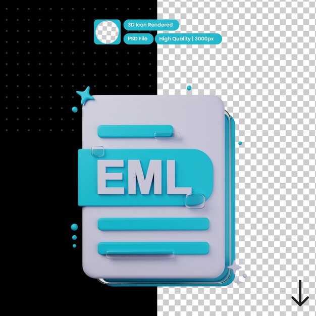 PSD psd 3d-illustration des eml-formats